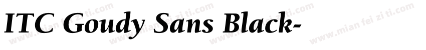 ITC Goudy Sans Black字体转换